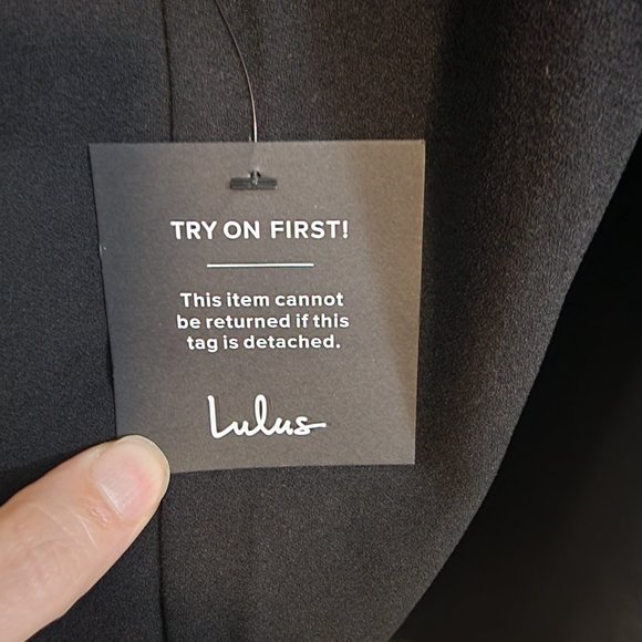 NWT LuLu's Black Strappy Bodycon Sheath Mini Cocktail/Homecoming Dress | Size S - Picture 11 of 11